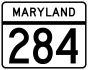 Maryland Route 284 marker