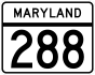 Maryland Route 288 marker