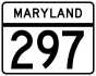 Maryland Route 297 marker
