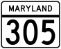 Maryland Route 305 marker