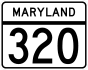 Maryland Route 320 marker