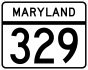 Maryland Route 329 marker
