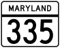 Maryland Route 335 marker
