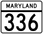 Maryland Route 336 marker