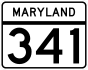 Maryland Route 341 marker