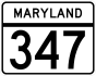 Maryland Route 347 marker