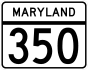 Maryland Route 350 marker