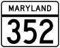 Maryland Route 352 marker