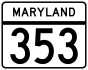 Maryland Route 353 marker