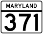 Maryland Route 371 marker