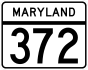 Maryland Route 372 marker