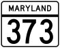 Maryland Route 373 marker