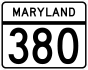 Maryland Route 380 marker