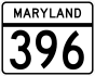 Maryland Route 396 marker