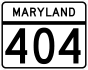 Maryland Route 404 marker