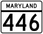 Maryland Route 446 marker