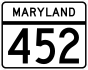 Maryland Route 452 marker