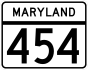 Maryland Route 454 marker