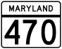 Maryland Route 470 marker