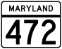 Maryland Route 472 marker