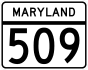 Maryland Route 509 marker