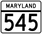 Maryland Route 545 marker
