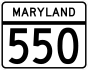 Maryland Route 550 marker
