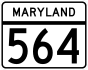 Maryland Route 564 marker