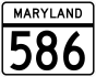 Maryland Route 586 marker