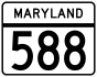 Maryland Route 588 marker