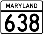 Maryland Route 638 marker