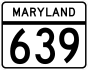 Maryland Route 639 marker