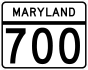 Maryland Route 700 marker