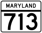 Maryland Route 713 marker