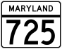 Maryland Route 725 marker