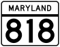 Maryland Route 818 marker