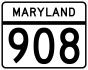 Maryland Route 908 marker