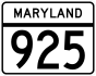Maryland Route 925 marker