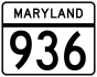 Maryland Route 936 marker