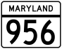 Maryland Route 956 marker