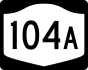 NYS Route 104A marker