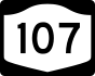 NYS Route 107 marker