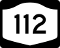 NYS Route 112 marker