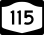 NYS Route 115 marker