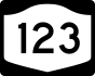NYS Route 123 marker