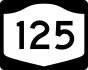 NYS Route 125 marker