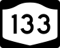 NYS Route 133 marker