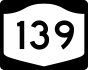 NYS Route 139 marker