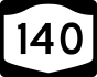 NYS Route 140 marker