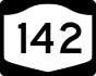 NYS Route 142 marker